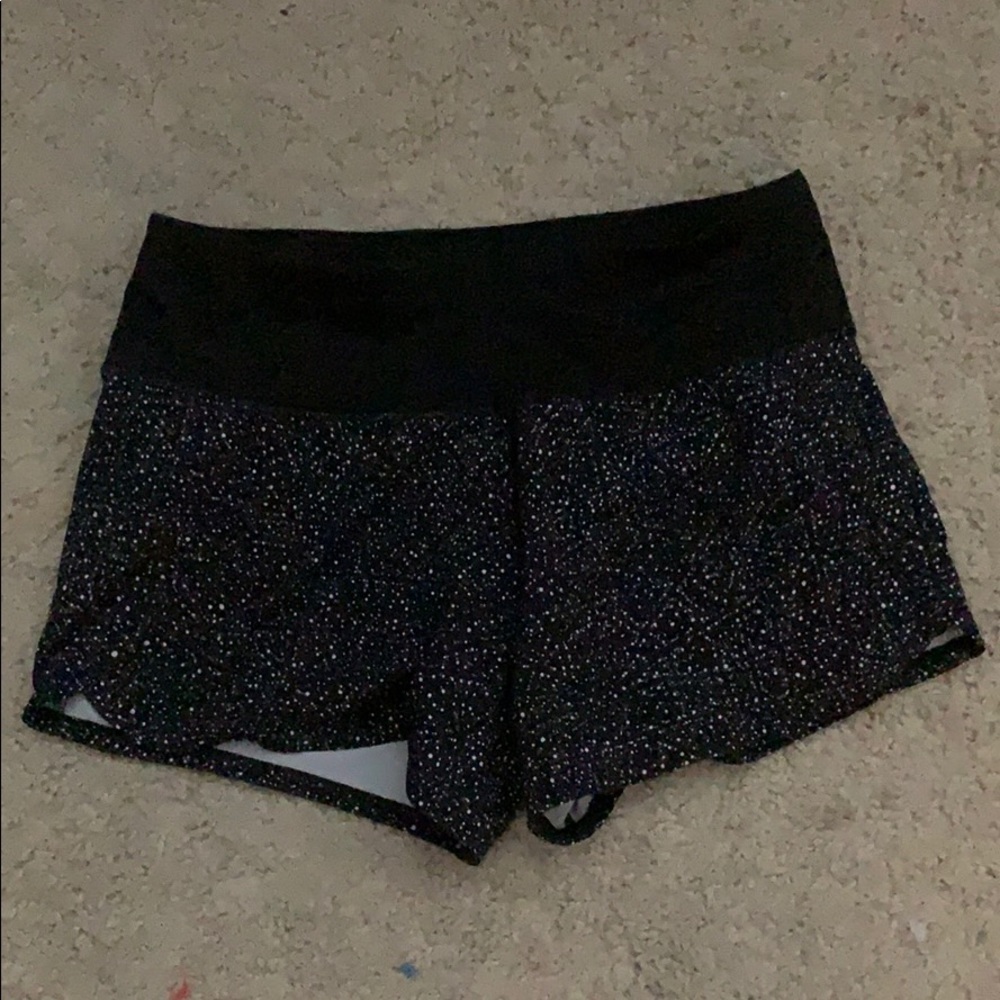 NWOT Black Lululemon 2.5 Speed Up Shorts
